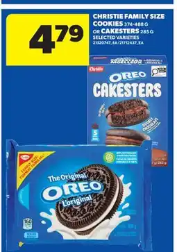 Real Canadian Superstore CHRISTIE FAMILY SIZE COOKIES, 374-488 G OR CAKESTERS, 285 G offer