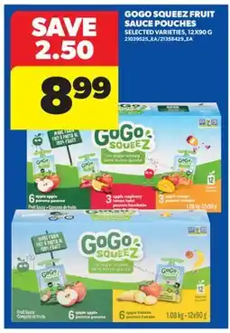 Real Canadian Superstore GOGO SQUEEZ FRUIT SAUCE POUCHES offer