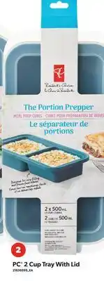 Real Canadian Superstore PC 2 CUP TRAY WITH LID offer