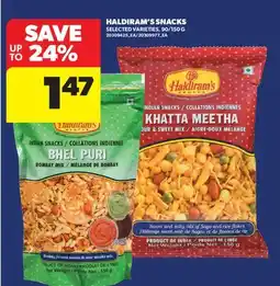 Real Canadian Superstore HALDIRAM'S SNACKS, 90/150 G offer