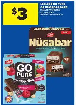 Real Canadian Superstore LECLERC GO PURE OR NÜGABAR BARS, 5'S offer