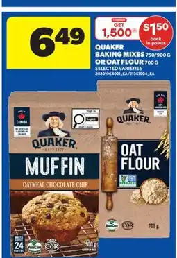 Real Canadian Superstore QUAKER BAKING MIXES, 750/900 G OR OAT FLOUR offer