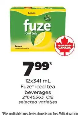 Real Canadian Superstore FUZE ICED TEA BEVERAGES offer