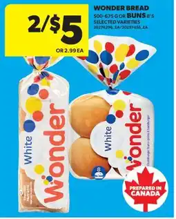 Real Canadian Superstore WONDER BREAD 500-675 G OR BUNS 8'S offer