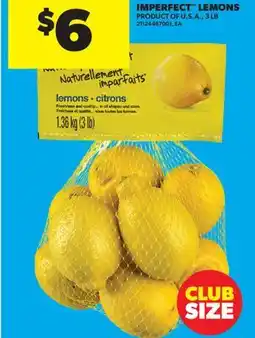 Real Canadian Superstore NO NAME NATURALLY IMPERFECT LEMONS, 3 LB offer
