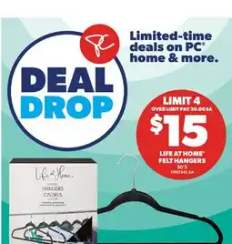 Real Canadian Superstore LIFE AT HOME FELT HANGERS, 50' S offer