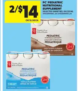 Real Canadian Superstore PC PEDIATRIC NUTRITIONAL SUPPLEMENT offer