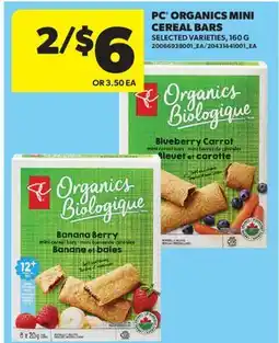 Real Canadian Superstore PC ORGANICS MINI CEREAL BARS offer