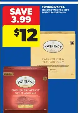 Real Canadian Superstore TWINING'S TEA, 100'S offer