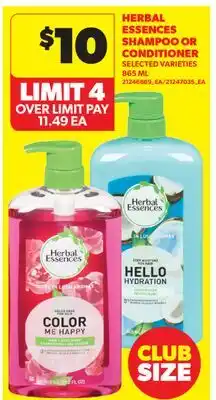 Real Canadian Superstore HERBAL ESSENCES SHAMPOO OR CONDITIONER offer