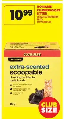 Real Canadian Superstore NO NAME CLUMPING CAT LITTER offer