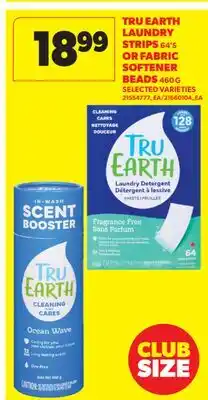 Real Canadian Superstore TRU EARTH LAUNDRY STRIPS, 64' S OR FABRIC SOFTENER BEADS offer