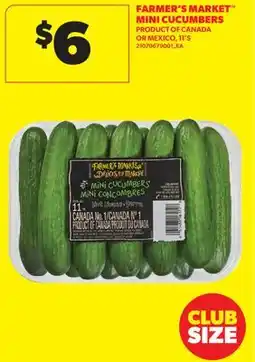 Real Canadian Superstore FARMER'S MARKET MINI CUCUMBERS, 11' S offer