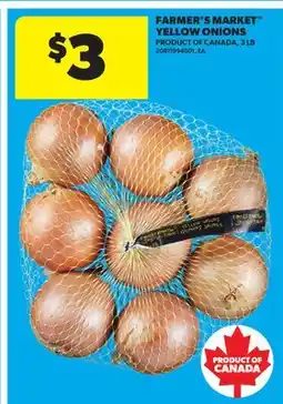Real Canadian Superstore FARMER'S MARKET YELLOW ONIONS, 3 LB offer