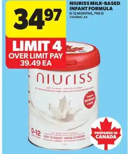 Real Canadian Superstore NIURISS MILK-BASED INFANT FORMULA offer
