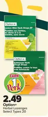 PharmaChoice Option+ Herbal Lozenges offer