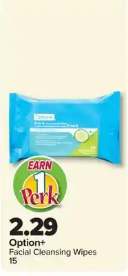 PharmaChoice Option+ Facial Cleansing Wipes offer