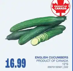 Wholesale Club ENGLISH CUCUMBERS, 12'S offer