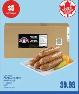 Wholesale Club PORK AND BEEF SAUSAGES FROZEN offer