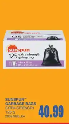Wholesale Club GARBAGE BAGS EXTRA STRENGTH, 125'S offer