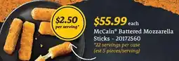 Wholesale Club MCCAIN BATTERED MOZZARELLA STICKS offer