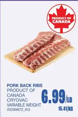 Wholesale Club PORK BACK RIBS offer