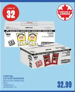 Wholesale Club DORITOS, LAY'S OR SUNCHIPS, 32'S offer