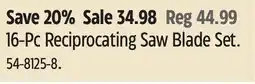 Canadian Tire DEWALT 16-Pc Reciprocating Saw Blade Set offer