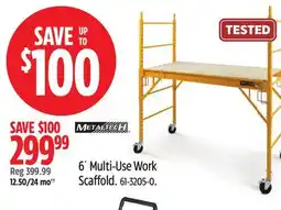 Canadian Tire Metaltech 6´ Multi-Use Work Scaffold offer