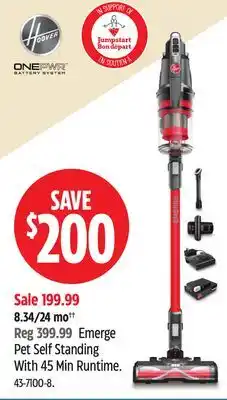 Canadian Tire Hoover Pet Self Standing With 45 Min Runtime offer