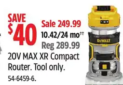 Canadian Tire DEWALT 20V MAX XR Compact Router offer
