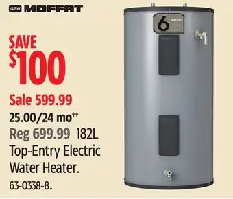 Canadian Tire Moffat 182L Top-Entry Electric Water Heater offer