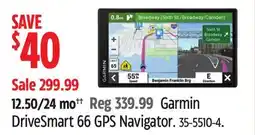 Canadian Tire Garmin DriveSmart 66 GPS Navigator offer