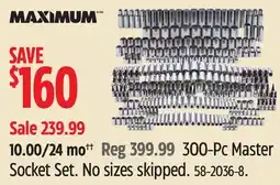 Canadian Tire Maximum 300-Pc Master Socket Set offer