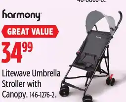 Canadian Tire Harmony Litewave Umbrella Stroller with Canopy offer