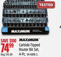 Canadian Tire MAXIMUM Carbide-Tipped Router Bit Set offer