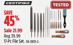 Canadian Tire Certified 17-Pc File Set offer