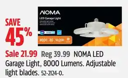 Canadian Tire Noma LED Garage Light, 8000 Lumens Adjustable light blades offer