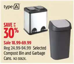 Canadian Tire Type A Selected Compost Bin and Garbage offer