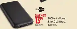 Canadian Tire bluehive 8000 mAh Power Bank offer
