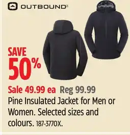 Canadian Tire Outbound Pine Insulated Jacket for Men or Women offer
