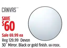 Canadian Tire Canvas Devon 30˝ Mirror offer