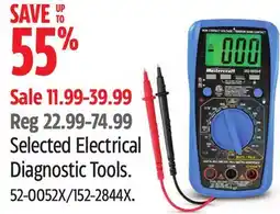 Canadian Tire Mastercraft Selected Electrical Diagnostic Tools offer