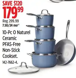 Canadian Tire 10-Pc O Naturel Ceramic PFAS-Free Non-Stick Cookset offer
