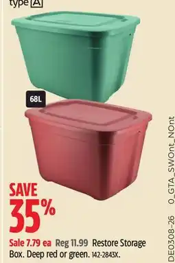 Canadian Tire Type A Restore Storage Box offer