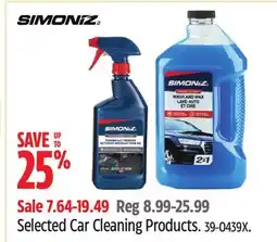 Canadian Tire SIMONIZ Selected Car Cleaning Products offer