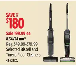 Canadian Tire Selected Bissell and Tineco Floor Cleaners offer