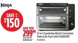 Canadian Tire NINJA 12-in-1 Countertop Electric Convection Oven & Air Fryer with FLEXDOOR offer