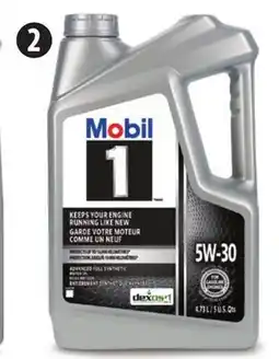 Canadian Tire Mobil1 Synthetic Motor Oil. 7 grades offer