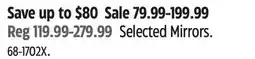 Canadian Tire Canvas Selected Mirrors offer